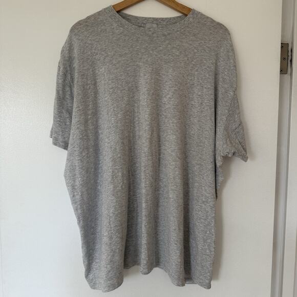 SKIMS Heather Gray Boyfriend Tee 4X T Shirt Short Sleeve Minimalist Cozy Stretch - Picture 2 of 10